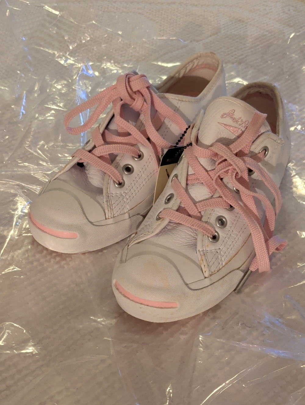 Converse Jack Purcell Low Top Sneakers - White Pink - Picture 10 of 16